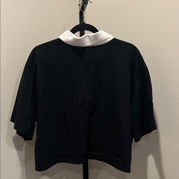 Wild Fable Black and White Polo Collar Top - Picture 3 of 3